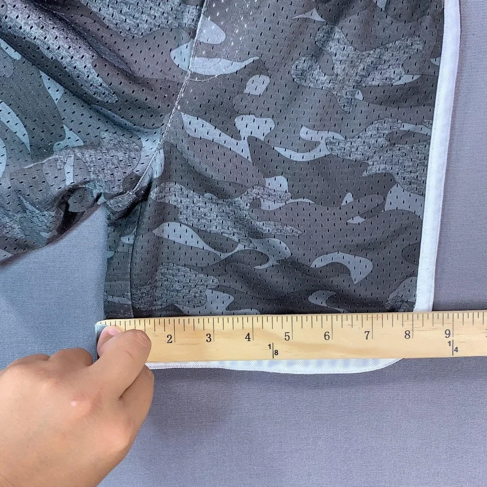 OshKosh B'gosh Shorts Kids 4T Gray Camo Mesh Athletic Elastic Waist Gym